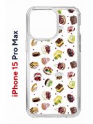 Чехол-накладка iPhone 15 Pro Max Kruche Print Cake