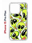Чехол-накладка Apple iPhone 15 Pro Max (641577) Kruche PRINT Инопланетянин