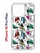 Чехол-накладка iPhone 15 Pro Max Kruche Print Кроссы Nike Air Max