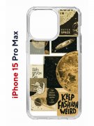 Чехол-накладка iPhone 15 Pro Max Kruche Print Стикеры Космос