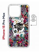 Чехол-накладка Apple iPhone 15 Pro Max (641585) Kruche PRINT Music