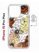 Чехол-накладка Apple iPhone 15 Pro Max (641585) Kruche PRINT Ягоды и Цветы