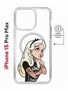 Чехол-накладка Apple iPhone 15 Pro Max (641585) Kruche PRINT Tattoo Girl