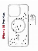Чехол-накладка Apple iPhone 15 Pro Max (641585) Kruche PRINT Муравьи