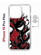 Чехол-накладка Apple iPhone 15 Pro Max (641585) Kruche PRINT Spider-Man-Venom