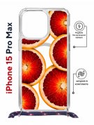 Чехол-накладка iPhone 15 Pro Max Kruche Magrope Print Orange