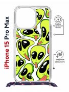 Чехол-накладка iPhone 15 Pro Max Kruche Magrope Print Инопланетянин