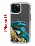 Чехол-накладка iPhone 15 Kruche Print Змея