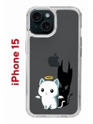 Чехол-накладка Apple iPhone 15 (641578) Kruche PRINT Angel Demon