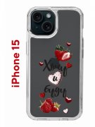 Чехол-накладка Apple iPhone 15 (641578) Kruche PRINT Ягодный микс