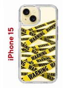 Чехол-накладка Apple iPhone 15 (641578) Kruche PRINT Warning