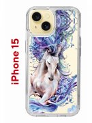 Чехол-накладка Apple iPhone 15 (641578) Kruche PRINT Грация