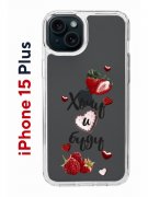 Чехол-накладка Apple iPhone 15 Plus (641587) Kruche PRINT Ягодный микс