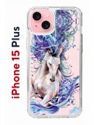 Чехол-накладка Apple iPhone 15 Plus (641587) Kruche PRINT Грация