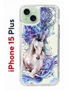 Чехол-накладка Apple iPhone 15 Plus (641587) Kruche PRINT Грация