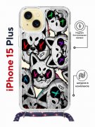 Чехол-накладка Apple iPhone 15 Plus (641579) Kruche PRINT Angry Cats
