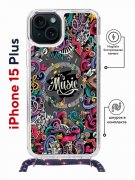 Чехол-накладка Apple iPhone 15 Plus (641579) Kruche PRINT Music