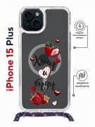 Чехол-накладка Apple iPhone 15 Plus (641579) Kruche PRINT Ягодный микс