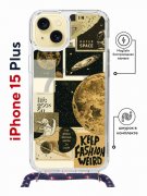 Чехол-накладка Apple iPhone 15 Plus (641579) Kruche PRINT Стикеры Космос