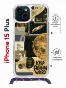 Чехол-накладка Apple iPhone 15 Plus (641579) Kruche PRINT Стикеры Космос