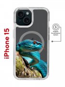 Чехол-накладка Apple iPhone 15 (641584) Kruche PRINT Змея