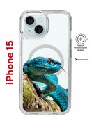 Чехол-накладка Apple iPhone 15 (641584) Kruche PRINT Змея