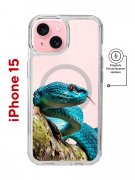 Чехол-накладка Apple iPhone 15 (641584) Kruche PRINT Змея