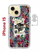 Чехол-накладка Apple iPhone 15 (641584) Kruche PRINT Music