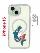 Чехол-накладка Apple iPhone 15 (641584) Kruche PRINT Акула