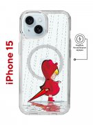 Чехол-накладка Apple iPhone 15 (641584) Kruche PRINT Девочка с зонтом