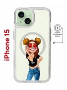 Чехол-накладка Apple iPhone 15 (641584) Kruche PRINT Smiling