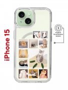 Чехол-накладка iPhone 15 Kruche Magnet Print Коты-Мемы
