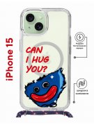 Чехол-накладка Apple iPhone 15 (641581) Kruche PRINT CAN I HUG YOU
