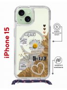 Чехол-накладка Apple iPhone 15 (641581) Kruche PRINT Крафтовые наклейки