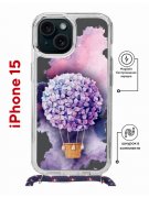 Чехол-накладка Apple iPhone 15 (641581) Kruche PRINT Цветочный шар