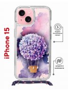 Чехол-накладка Apple iPhone 15 (641581) Kruche PRINT Цветочный шар