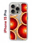 Чехол-накладка Apple iPhone 15 Pro (641588) Kruche PRINT Orange