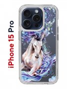 Чехол-накладка Apple iPhone 15 Pro (641588) Kruche PRINT Грация