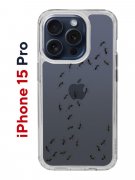 Чехол-накладка iPhone 15 Pro Kruche Print Муравьи