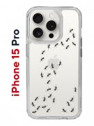 Чехол-накладка iPhone 15 Pro Kruche Print Муравьи