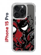 Чехол-накладка Apple iPhone 15 Pro (641588) Kruche PRINT Spider-Man-Venom
