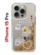 Чехол-накладка Apple iPhone 15 Pro (641588) Kruche PRINT Крафтовые наклейки