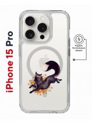 Чехол-накладка iPhone 15 Pro Kruche Magnet Print Fox