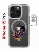 Чехол-накладка iPhone 15 Pro Kruche Magnet Print Fox
