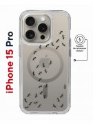 Чехол-накладка Apple iPhone 15 Pro (641589) Kruche PRINT Муравьи