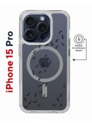 Чехол-накладка Apple iPhone 15 Pro (641589) Kruche PRINT Муравьи