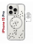 Чехол-накладка Apple iPhone 15 Pro (641589) Kruche PRINT Муравьи