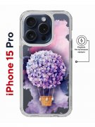 Чехол-накладка iPhone 15 Pro Kruche Magnet Print Цветочный шар