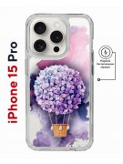 Чехол-накладка iPhone 15 Pro Kruche Magnet Print Цветочный шар