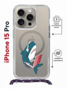 Чехол-накладка Apple iPhone 15 Pro (641582) Kruche PRINT Акула
